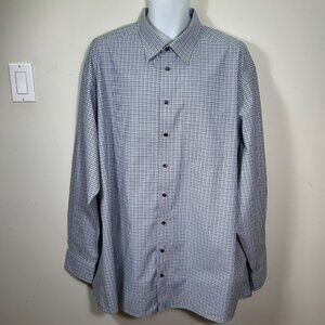 big & tall , Eton grey/green plaids high quality dress shirt
